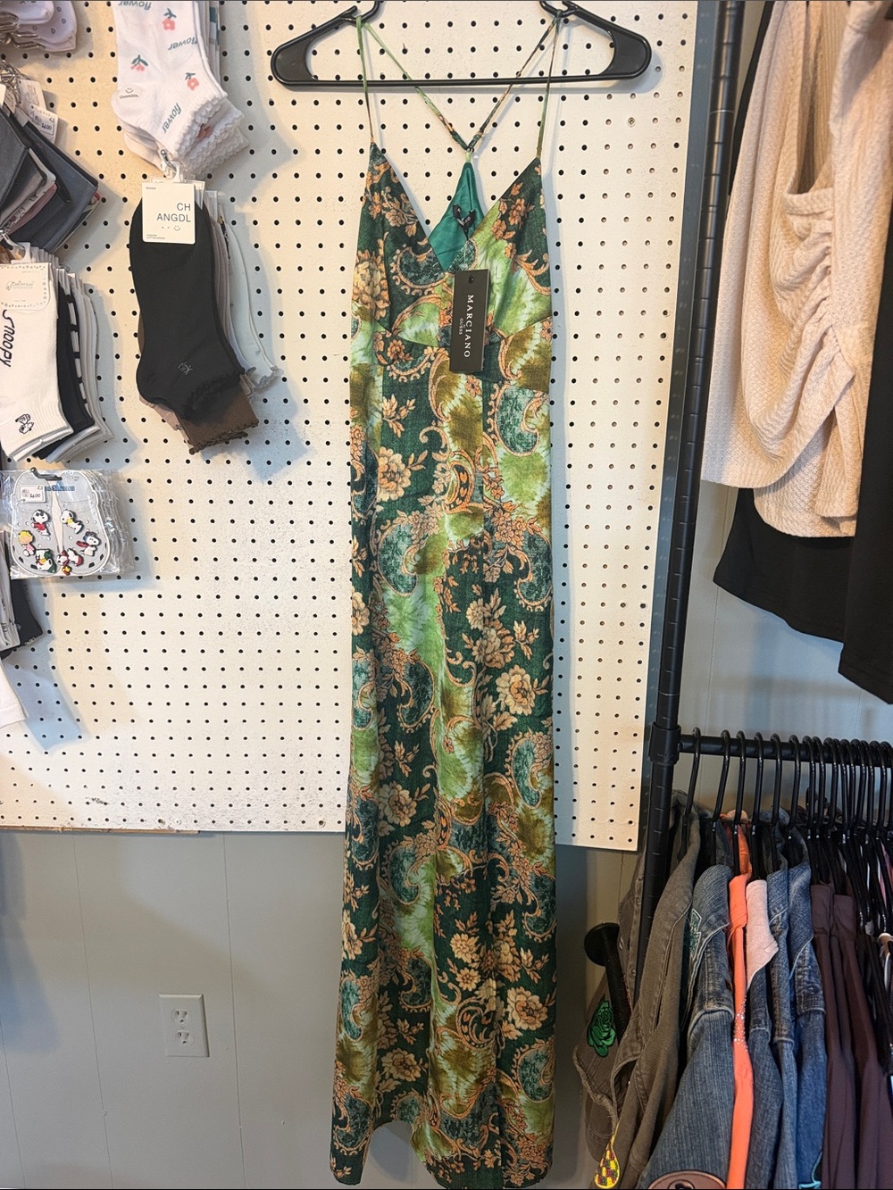 Guess by Marciano Green Paisley Slip Dress